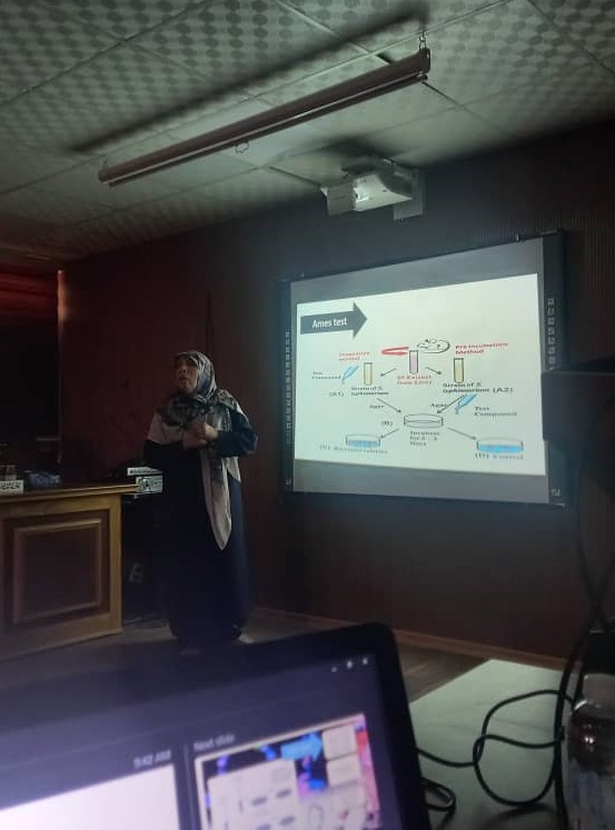 ورشة عمل بعنوان: Monitoring Environmental Genotoxicity by Molecular and Cytogenetic Tests